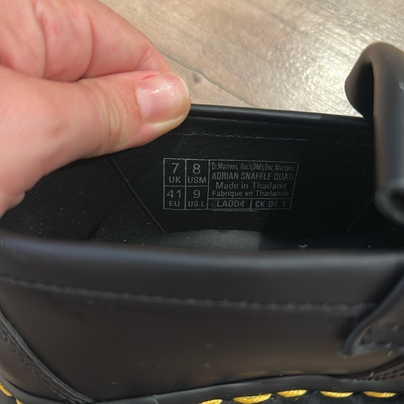 NEW Dr. Martens Adrian Snaffle Quad Platform Loafer Cow Print Unisex Size W9 M8 - Picture 16 of 16